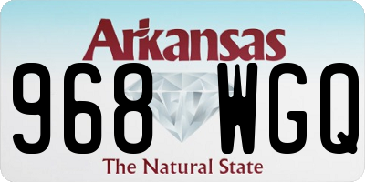 AR license plate 968WGQ