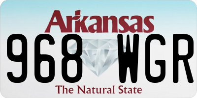 AR license plate 968WGR