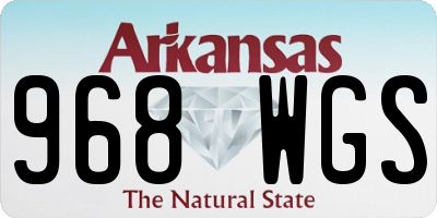 AR license plate 968WGS