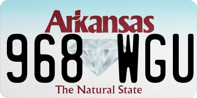 AR license plate 968WGU