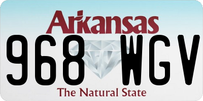 AR license plate 968WGV