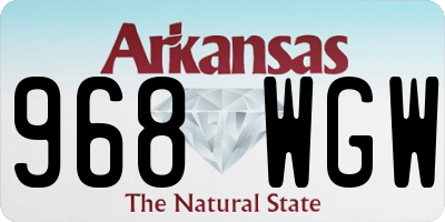 AR license plate 968WGW