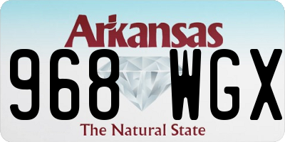 AR license plate 968WGX