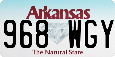 AR license plate 968WGY