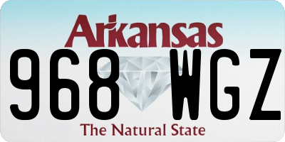 AR license plate 968WGZ