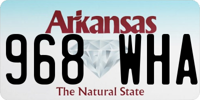 AR license plate 968WHA