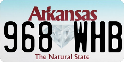 AR license plate 968WHB