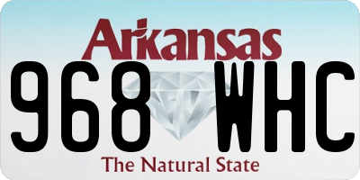 AR license plate 968WHC