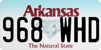 AR license plate 968WHD