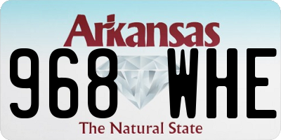 AR license plate 968WHE