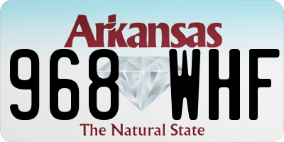 AR license plate 968WHF