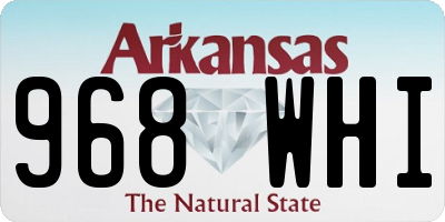 AR license plate 968WHI