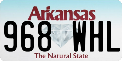 AR license plate 968WHL
