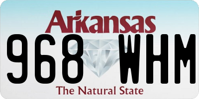 AR license plate 968WHM