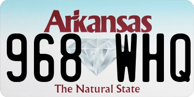AR license plate 968WHQ