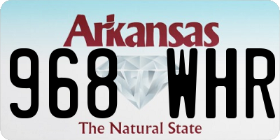 AR license plate 968WHR