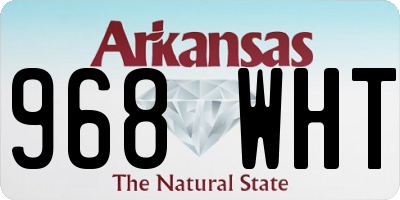 AR license plate 968WHT