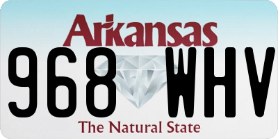 AR license plate 968WHV