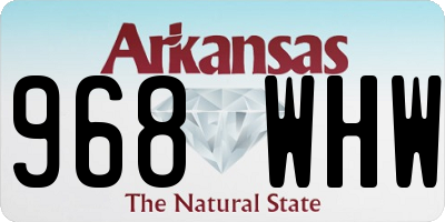 AR license plate 968WHW