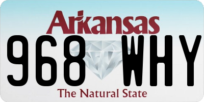 AR license plate 968WHY