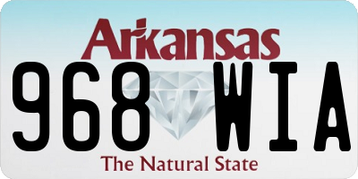 AR license plate 968WIA