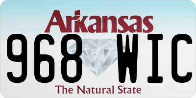 AR license plate 968WIC