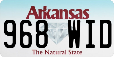 AR license plate 968WID