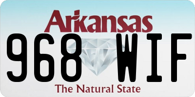 AR license plate 968WIF