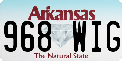 AR license plate 968WIG