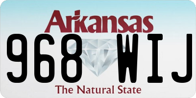 AR license plate 968WIJ