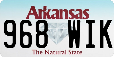AR license plate 968WIK
