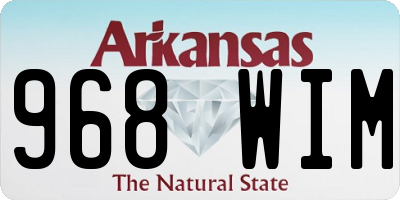 AR license plate 968WIM