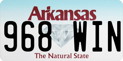 AR license plate 968WIN