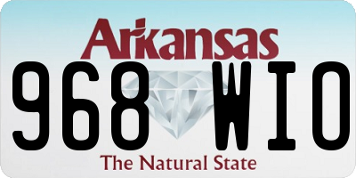 AR license plate 968WIO