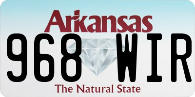 AR license plate 968WIR
