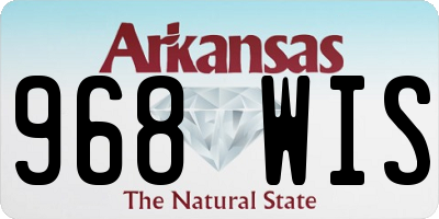 AR license plate 968WIS