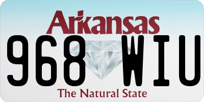 AR license plate 968WIU