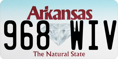 AR license plate 968WIV