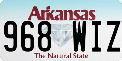 AR license plate 968WIZ