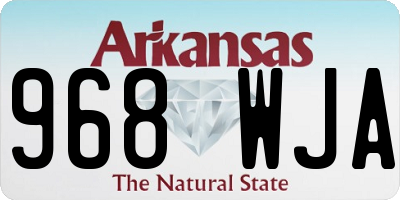 AR license plate 968WJA