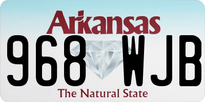 AR license plate 968WJB