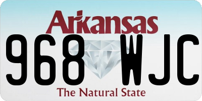 AR license plate 968WJC