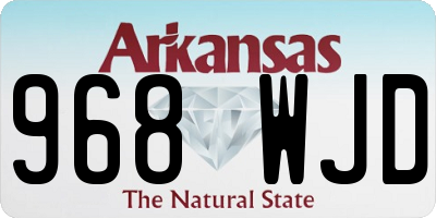 AR license plate 968WJD