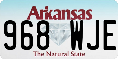 AR license plate 968WJE