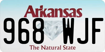 AR license plate 968WJF