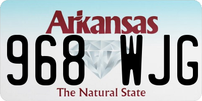 AR license plate 968WJG