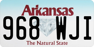 AR license plate 968WJI