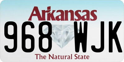 AR license plate 968WJK