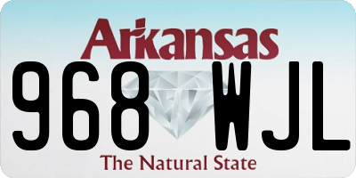 AR license plate 968WJL