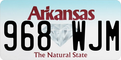 AR license plate 968WJM